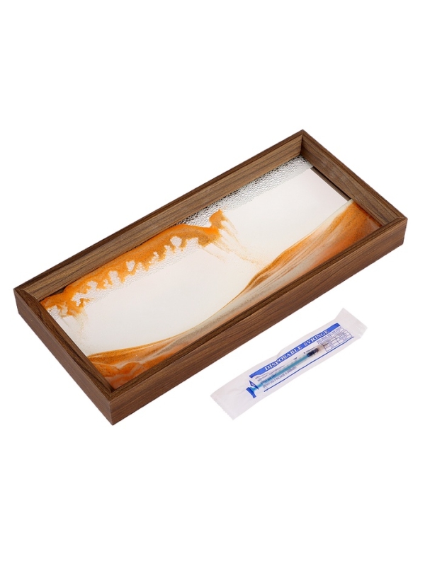 Песочные часы-картина, 17 х 37 см, антистресс, песок оранжевый