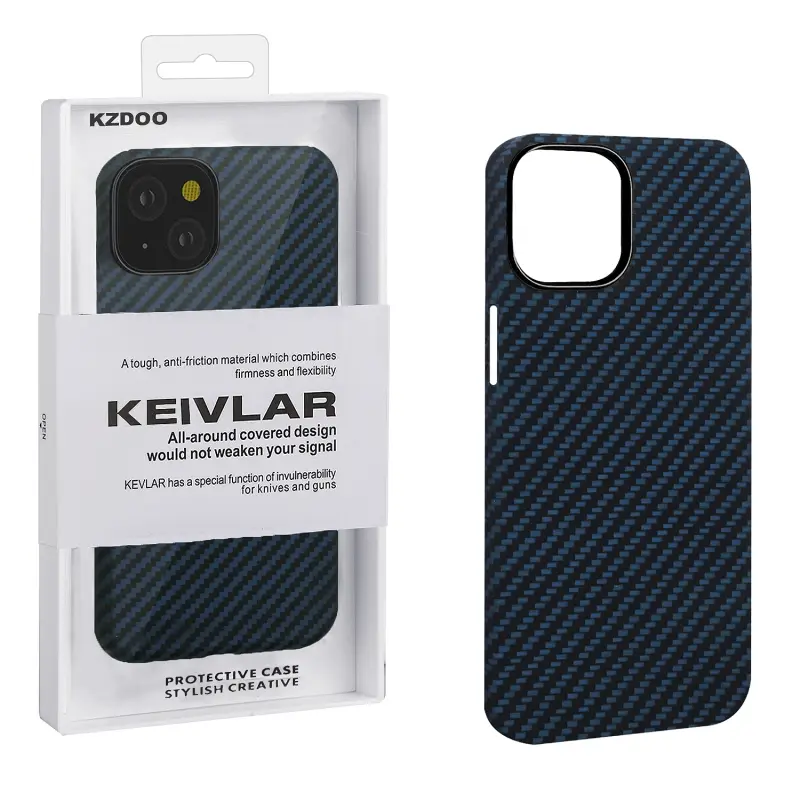Чехол iPh 15 Kevlar Blue K-DOO