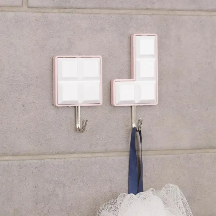 Крючки самоклеящиеся «Тетрис», 2 шт, цвет и форма МИКС