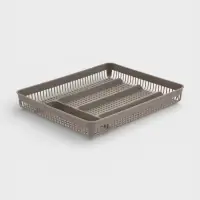 Лоток под столовые приборы Доляна, 5 отделений, 29.5&times;24&times;4 см, пластик, серый