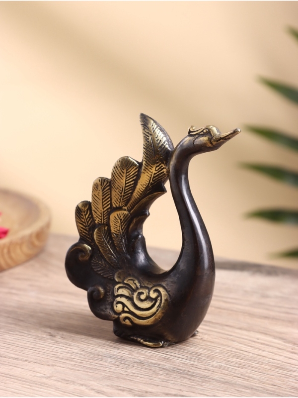 Сувенир бронза "Павлин" 9х5х12 см