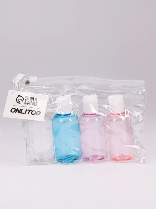 Набор для хранения, в чехле, 4 предмета, 75 мл, разноцветный