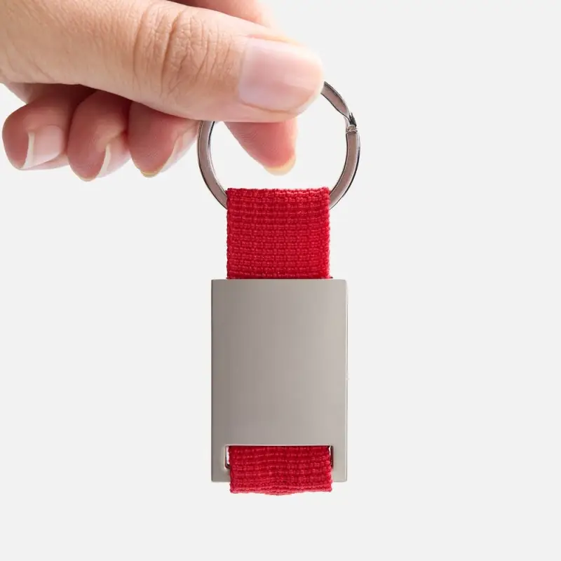 Брелок Inlet с тканевой вставкой, красный Брелок Inlet с тканевой вставкой, красный