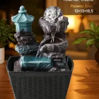 Фонтан настольный с подсветкой &laquo;Китайский дом на скале&raquo;, 18.5&times;13&times;13 см
