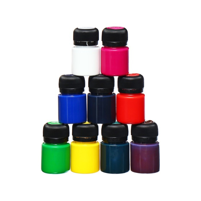 Набор красок по стеклу и керамике Decola, 9 цветов х 20 мл, 4041113 Набор красок по стеклу и керамике Decola, 9 цветов х 20 мл, 4041113