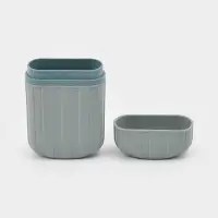 Мыльница для ванной дорожная с крышкой, серая