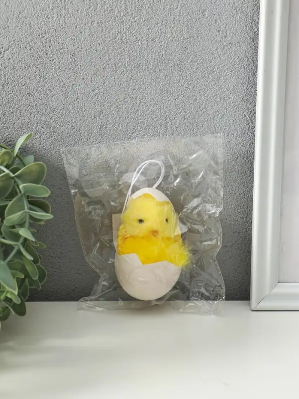 Подвеска декоративная Подвеска декоративная "Вылупившийся цыплёнок в скорлупе" 5х5,5х9,5 см