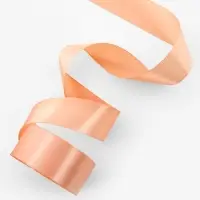 Лента атласная 38мм*25&plusmn;1ярд(23м&plusmn;1м) светло-оранжевый СП АУ