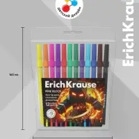 Фломастеры 12 цветов ErichKrause Mine Block, европодвес