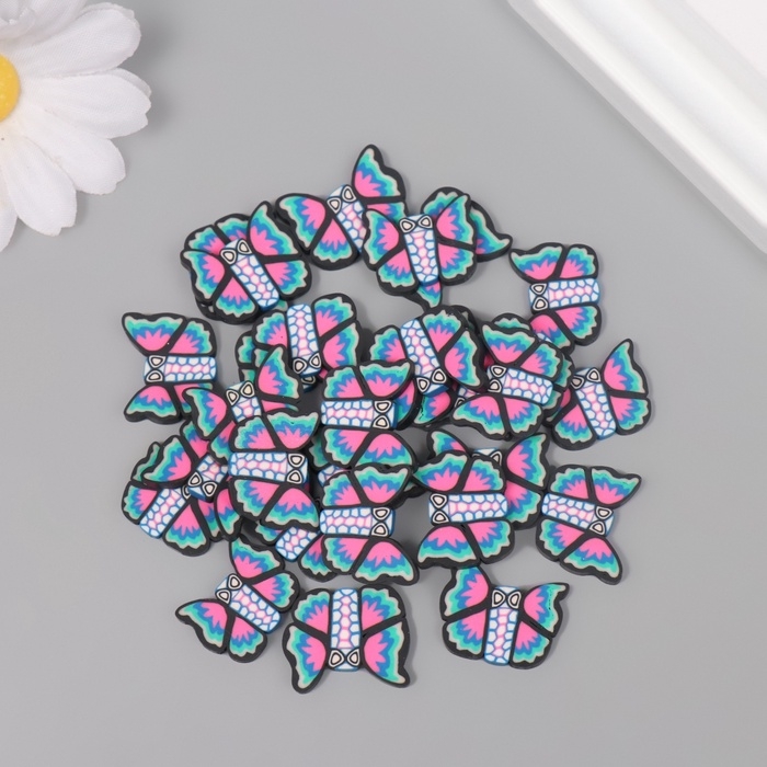 Декор для творчества PVC "Голубые бабочки" набор 20 гр 0,3х1,7х1,9 см