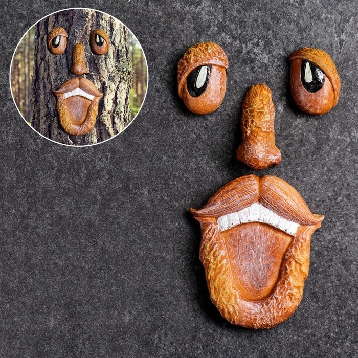 Подвесной декор  Подвесной декор "Лицо дерево с зубами" 26х10х3см