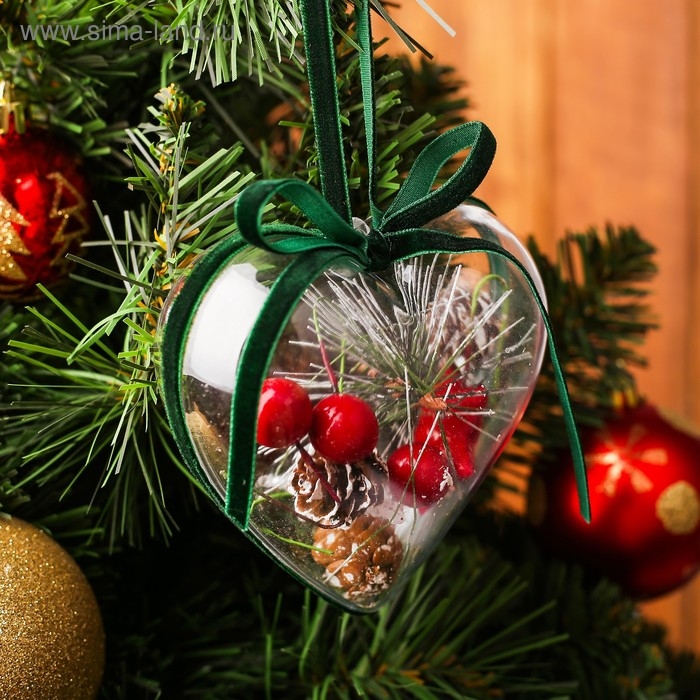 Подвеска с природным декором «Зимнее сердце» Подвеска с природным декором «Зимнее сердце»