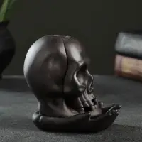 Подставка для благовоний TAKE IT EASY &laquo;Череп&raquo;, стелющийся дым, 10&times;8&times;8 см, с подсветкой, батарейки LR=44