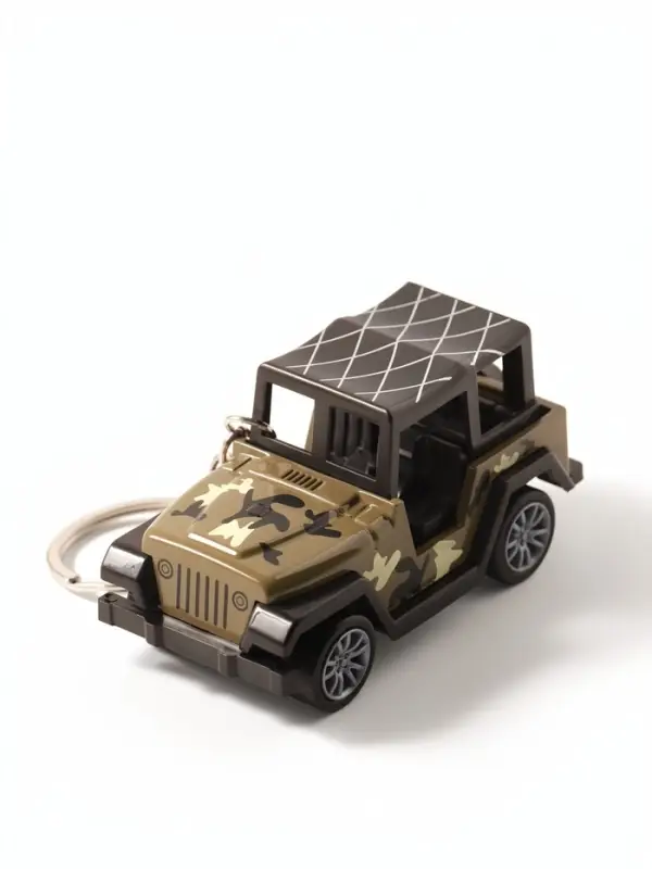 Брелок на кольце &laquo;Военный джип&raquo; иннерционный, колёса крутятся 8&times;4&times;4.2 см