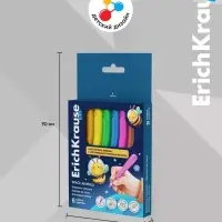 Восковые мелки 8 цв, ErichKrause Kids Space Animals, европодвес
