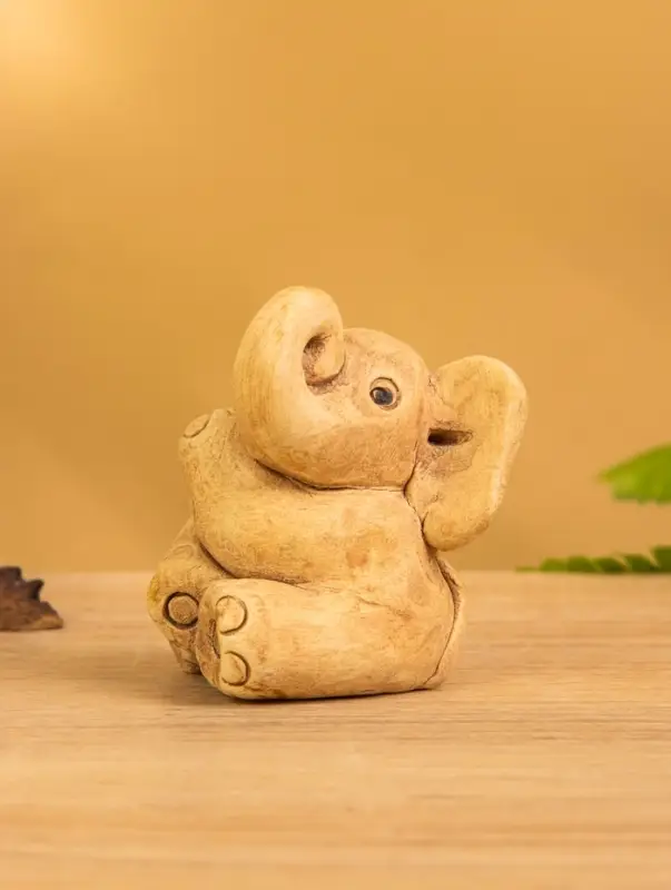 Сувенир «Слоненок», 7×6.5×5 см, керамика, бежевый