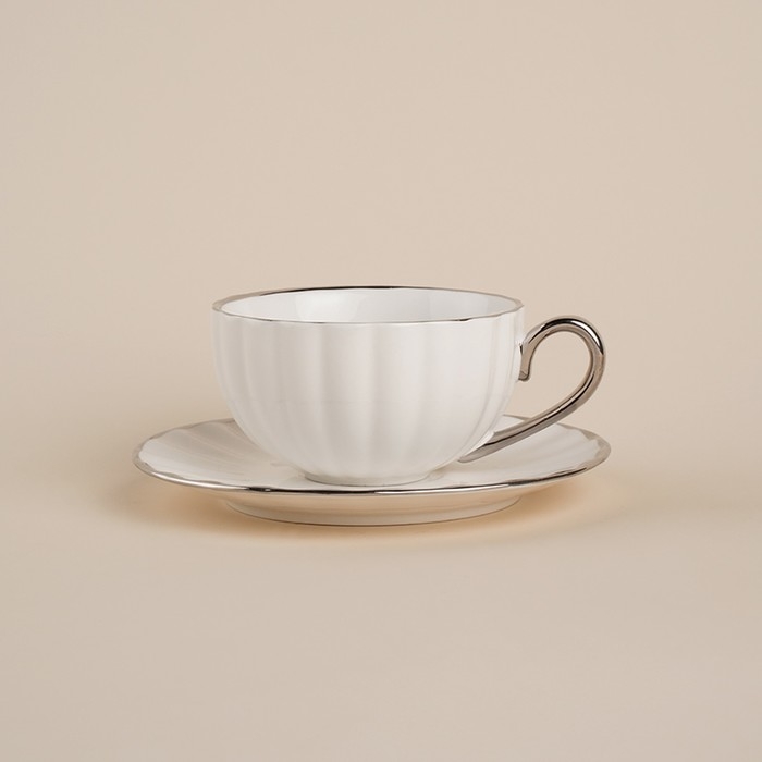 Чайная пара фарфоровая SL Home «Гарда», 2 предмета: чашка 200 мл, блюдце d=15 см, цвет белый Чайная пара фарфоровая SL Home «Гарда», 2 предмета: чашка 200 мл, блюдце d=15 см, цвет белый