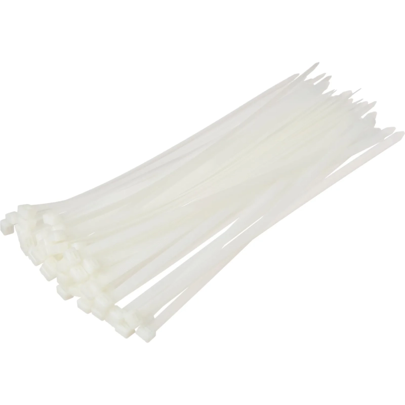 Хомут стяжка нейлоновая Topfort 8х300 (7,6х300 мм) белый 100 шт/уп