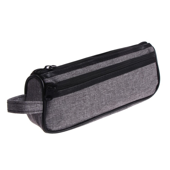 Пенал школьный на молнии Calligrata Пенал школьный на молнии Calligrata "Джинс", 2 отделения, МИКС