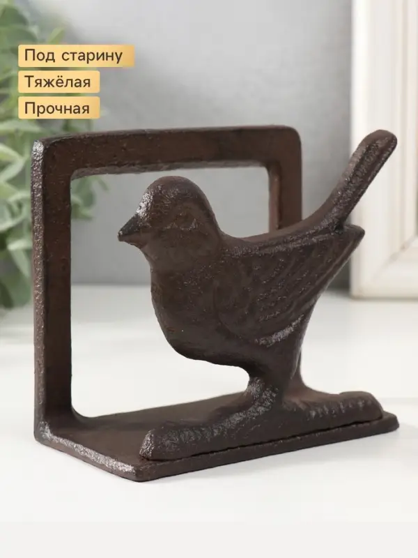 Фигурка - салфетница чугун &laquo;Птица&raquo;, 10.5&times;6.4&times;11.5 см