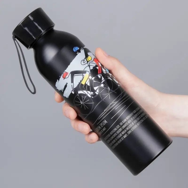 Бутылка для воды Brooke, матовая черная Бутылка для воды Brooke, матовая черная