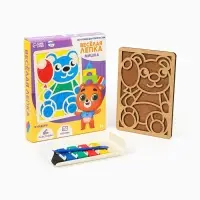 Картина пластилином &laquo;Мишка&raquo;, 21&times;15 см, набор для творчества