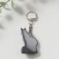 Брелок "Волк на скале" (барельеф), 5,2см