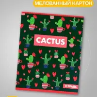 Тетради 36 листов в клетку, Calligrata &laquo;Кактус&raquo;, 5 штук