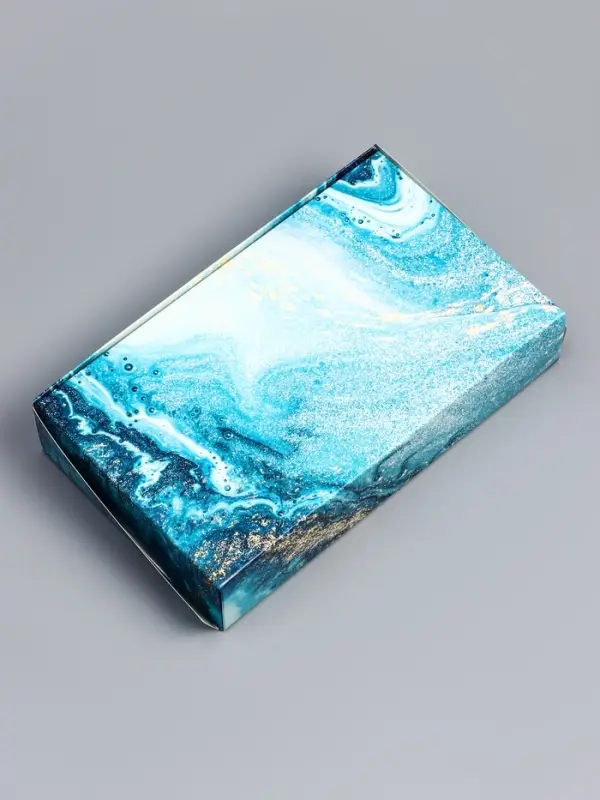 Коробка складная с окном &laquo;Мрамор&raquo;, 20&times;12&times;4 см