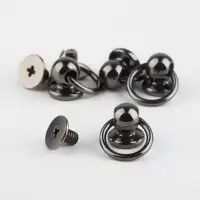 Кобурный винт d=6/8&times;9 мм, с кольцом d=10 мм, 4 шт., цвет чёрный никель