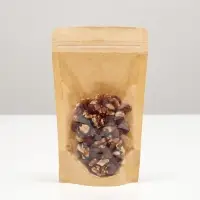 Пакет Zip-lock Крафт с прозрачной стенкой 12×20 + 4 см