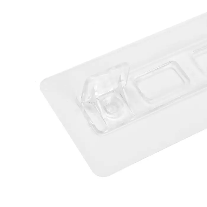 Полкодержатель с клейкой поверхностью ТУНДРА, 120×50×19 мм, двойной, прозрачный