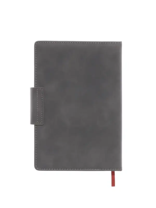 Ежедневник недатированный формат А5, с хлястиком, 96л, линия, пвх, Серый Ежедневник недатированный формат А5, с хлястиком, 96л, линия, пвх, Серый