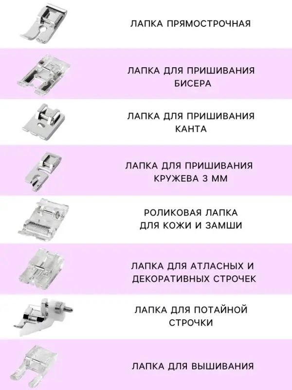 Набор лапок для швейной машины, 16 шт.