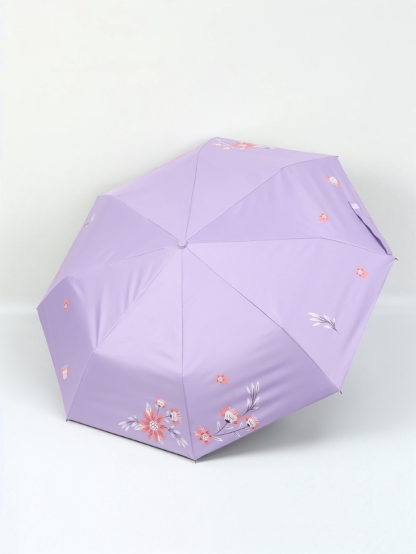 Зонт автоматический «Цветы», эпонж, 3 сложения, 8 спиц, R = 48/55 см, D = 110 см, цвет МИКС Зонт автоматический «Цветы», эпонж, 3 сложения, 8 спиц, R = 48/55 см, D = 110 см, цвет МИКС