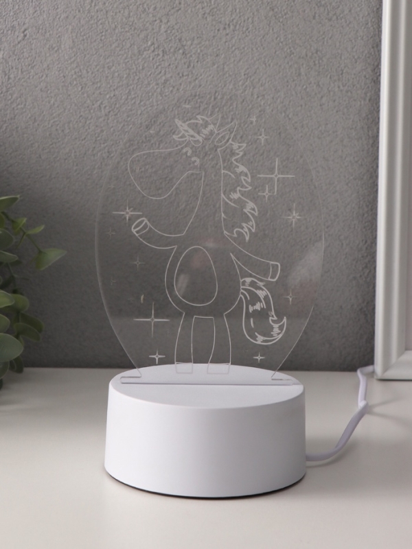 Светильник Светильник "Забавная лошадка" LED RGB от сети RISALUX 9,5х11,5х16 см