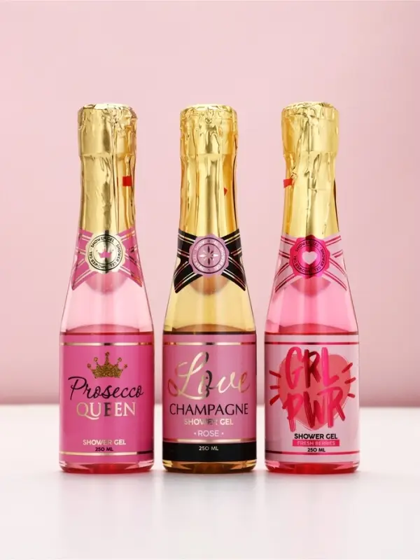 Гель для душа шампанское &laquo;Искрись от счастья&raquo;, набор 3 шт х 250 мл, Чистое счастье