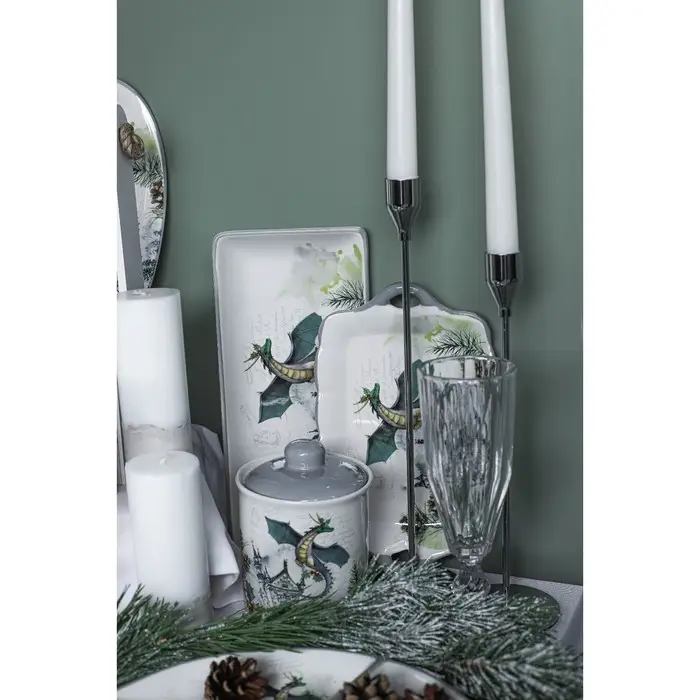 Блюдо сервировочное Доляна «Дракоша», 23×14×3 см, цвет белый Блюдо сервировочное Доляна «Дракоша», 23×14×3 см, цвет белый