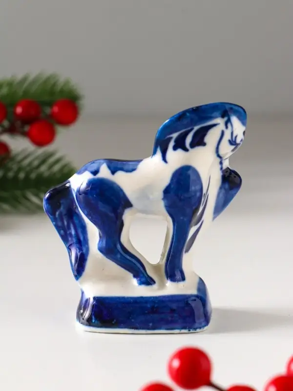 Сувенир  Сувенир "Конь  Щеголь", 9х5 см, гжель