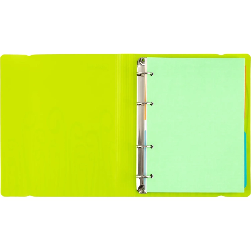 Бизнес-тетрадь А5,120 л,пласт обл,на рез,с разд, ATTACHE FANTASY,салат