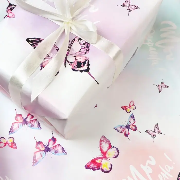 Бумага упаковочная глянцевая &laquo;Ты прекрасна&raquo;, 70&times;100 см, 1 шт.