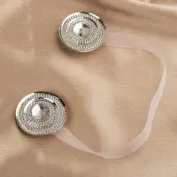 Подхват для штор &laquo;Блестящий круг&raquo;, d=4.5 см, белый
