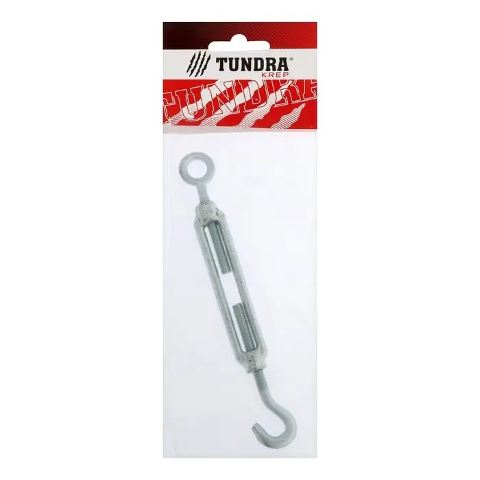 Талреп крюк-кольцо ТУНДРА krep, DIN1480, М6, оцинкованный 1 шт. Талреп крюк-кольцо ТУНДРА krep, DIN1480, М6, оцинкованный 1 шт.