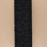 Кружево эластичное, 58&plusmn;2 мм, 10&plusmn;1 м, чёрное