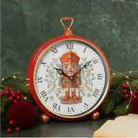 Часы настольные/настенные "Щелкунчик", интерьерные, плавный ход, 26х32 см, красно-золотистый 1097209 Часы настольные/настенные "Щелкунчик", интерьерные, плавный ход, 26х32 см, красно-золотистый 1097209