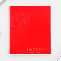 Тетрадь в клетку, 48 л., А5, на скрепке, блок №1 &laquo;Россия&raquo; МИКС