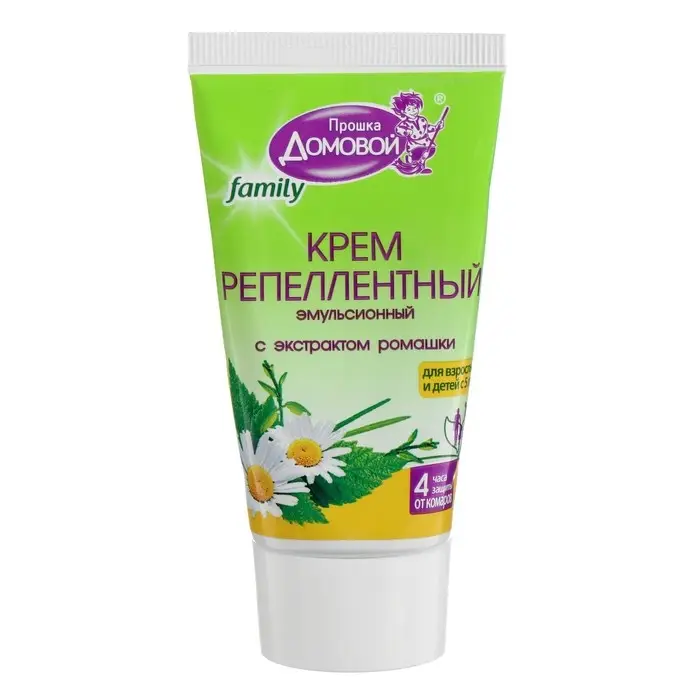 Крем репеллентный от комаров "Домовой Прошка", с экстрактом Ромашки, 50 мл