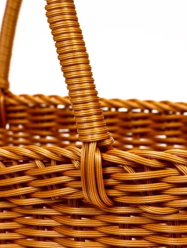 Корзина пластик 35 х 22 х 21 см, ручка17 см коричневый