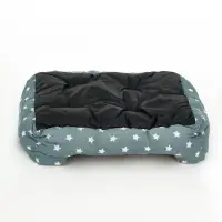 Лежанка для животных &laquo;Звезды&raquo;, 40&times;32&times;12 см, серая
