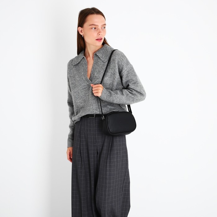 Сумка кросс-боди на молнии, цвет чёрный Сумка кросс-боди на молнии, цвет чёрный